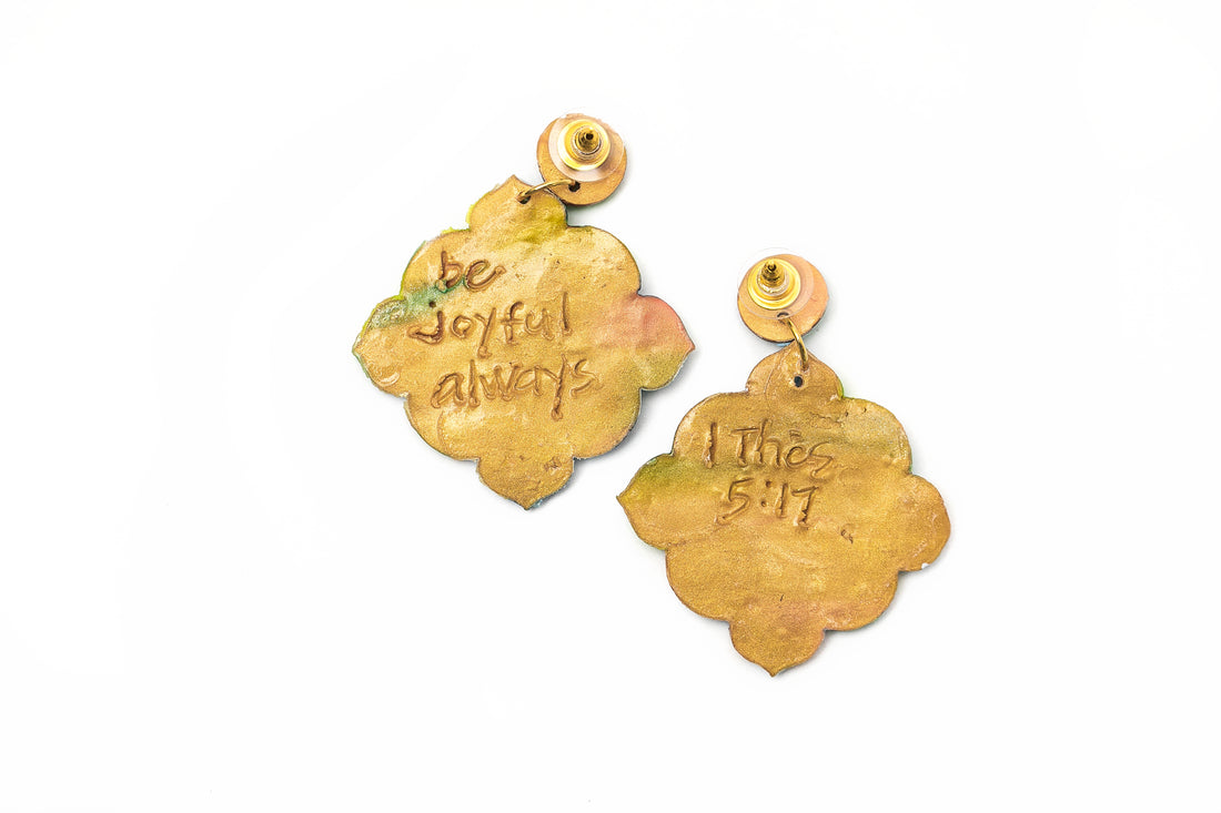 Multi-blues Confetti Dangles
