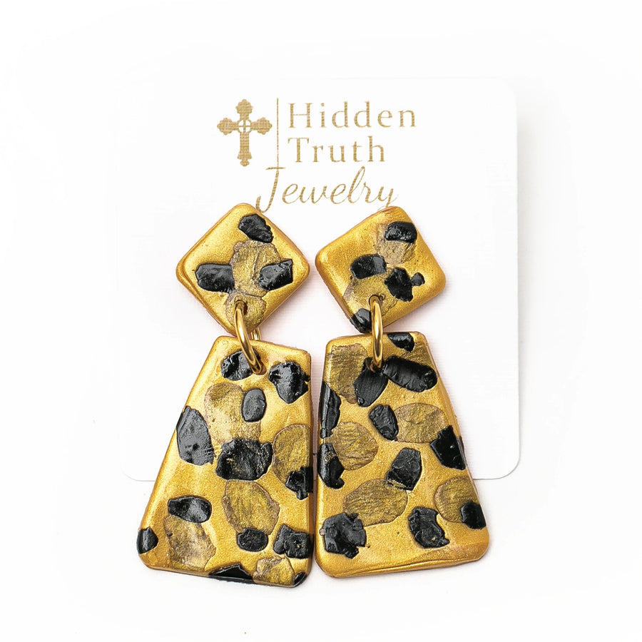 Gold, Black & Bronze Double Dangles