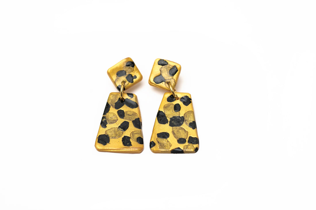 Gold, Black & Bronze Double Dangles