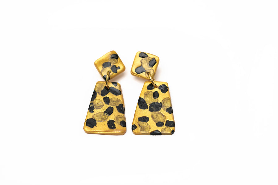 Gold, Black & Bronze Double Dangles