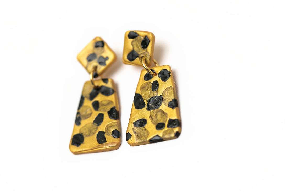 Gold, Black & Bronze Double Dangles