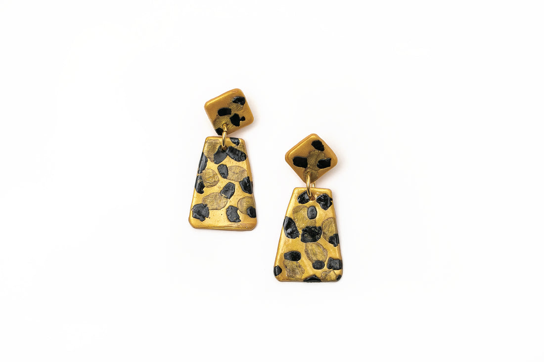 Gold, Black & Bronze Double Dangles