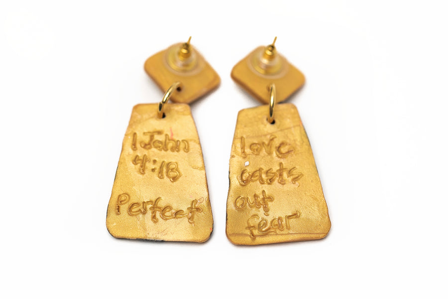 Gold, Black & Bronze Double Dangles