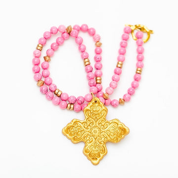 Bright Pink Jade with Lydia Cross
