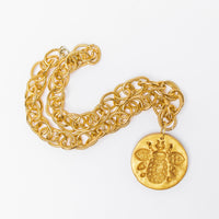 Gold Chain with Bee Medallion