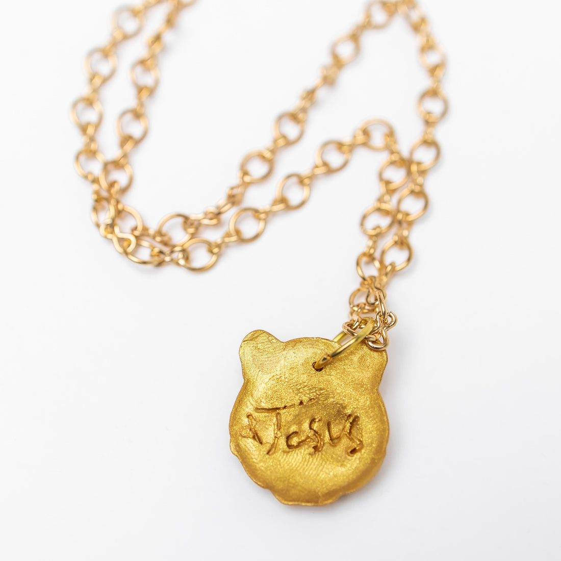 Gold Plated Figure 8 Chain with Tiger