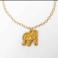 Gold Plated Figure 8 Chain with Bulldog