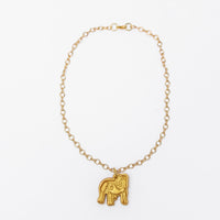 Gold Plated Figure 8 Chain with Bulldog