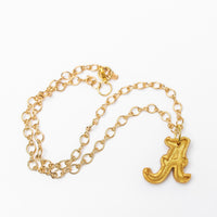 Gold Plated Figure 8 Chain with A