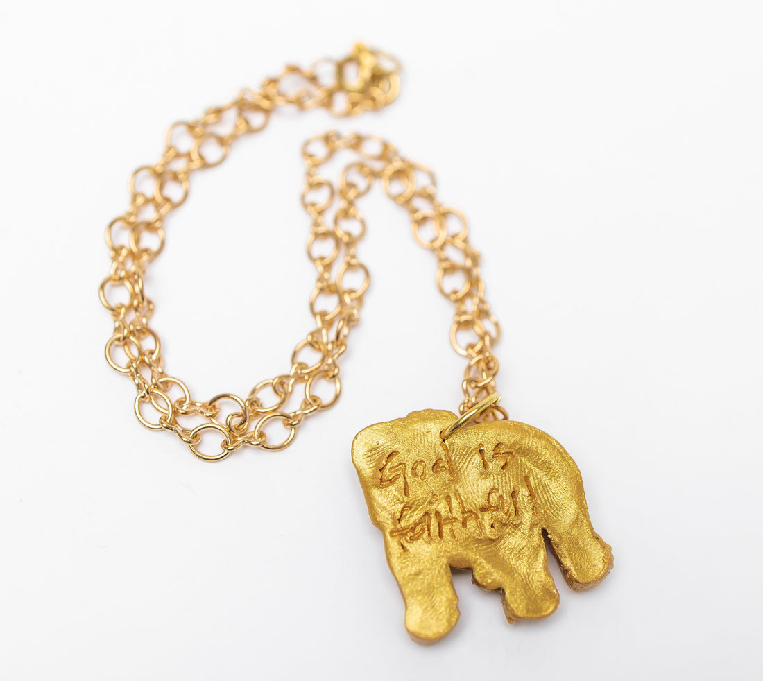 Gold Plated Figure 8 Chain with Bulldog