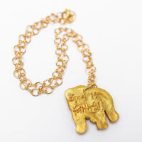 Gold Plated Figure 8 Chain with Bulldog