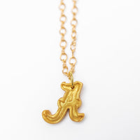 Gold Plated Figure 8 Chain with A