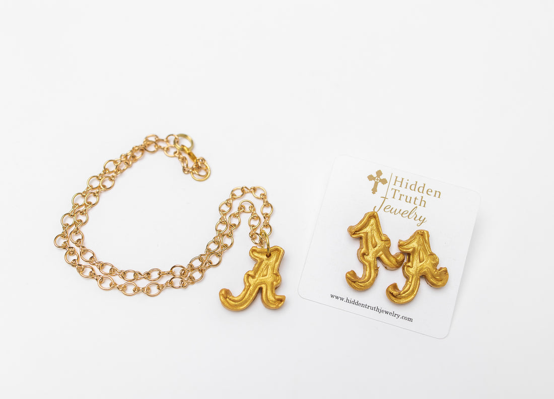 Gold Plated Figure 8 Chain with A