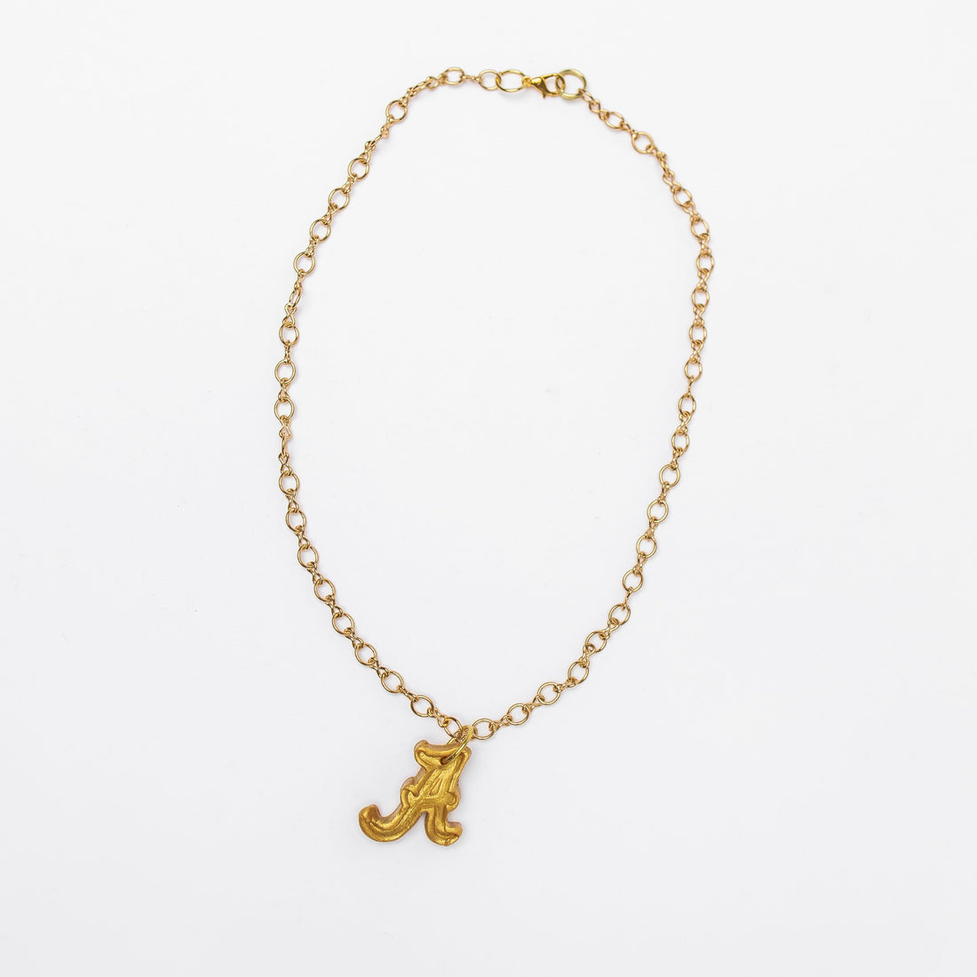 Gold Plated Figure 8 Chain with A