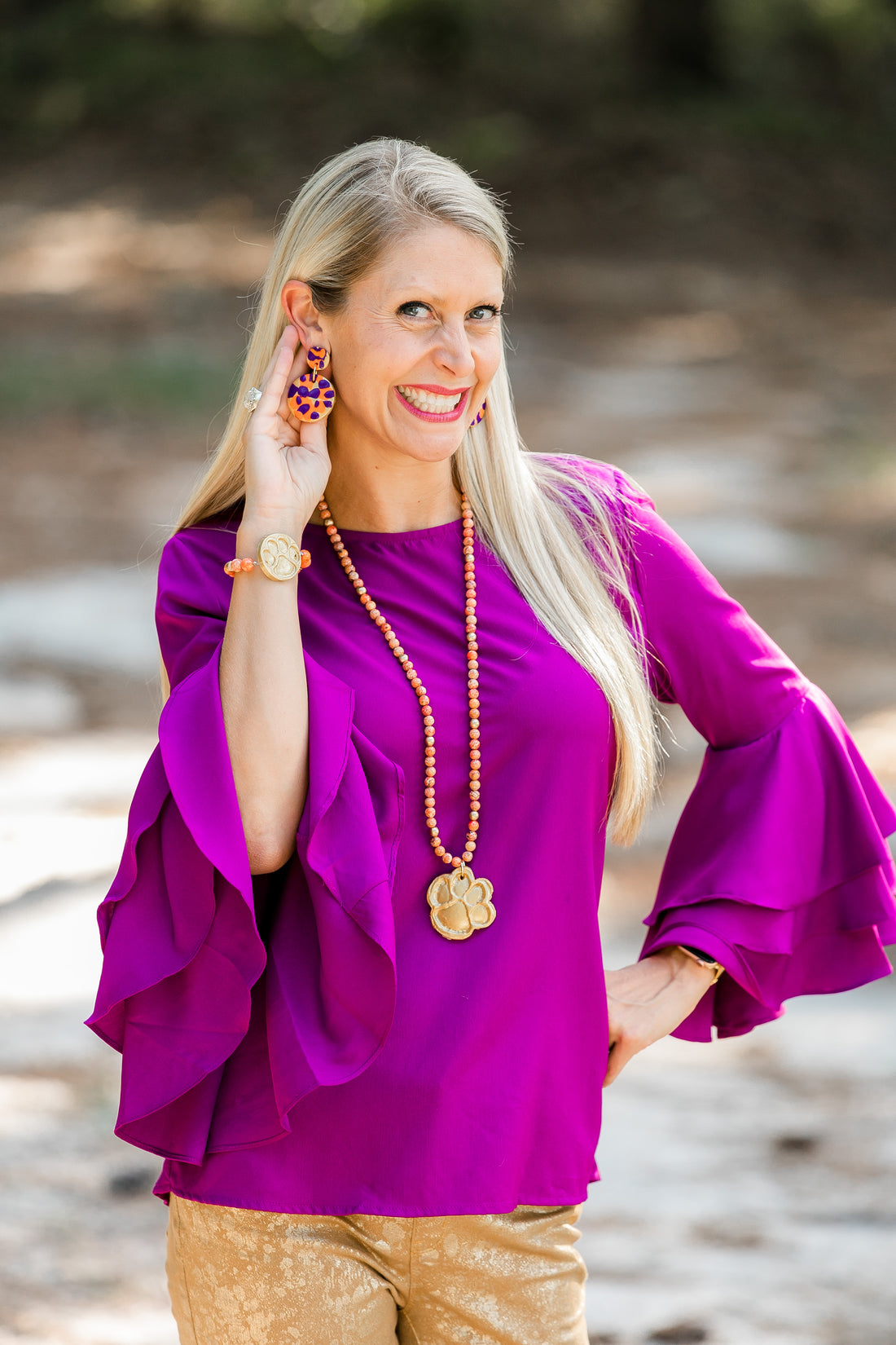 Gameday Confetti Double Dangle Earrings