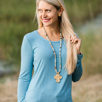 Amazonite with Leah Cross Necklace