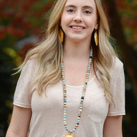 Amazonite with Leah Cross Necklace