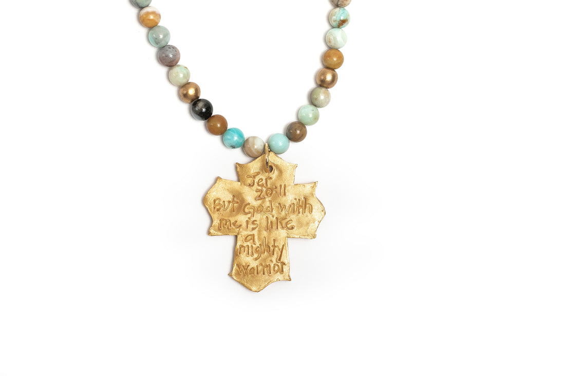 Amazonite with Leah Cross Necklace