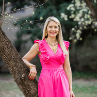 Pink Candy Jade Double Strand with Susie Cross