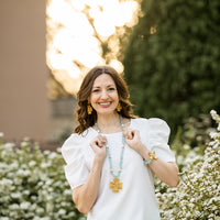 Aquamarine Sea Glass with Anna Cross