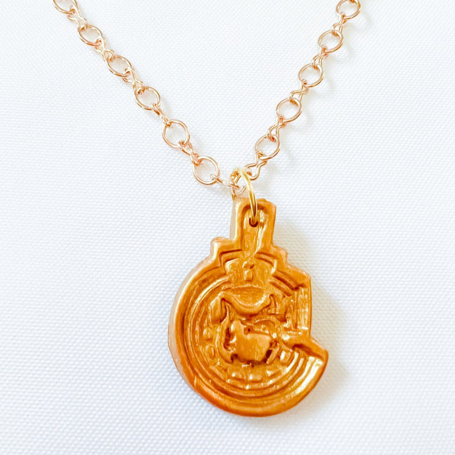 Gold Plated Figure 8 Chain with Military Bulldog