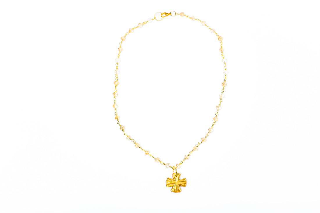 Champagne Quartz Chain with Julia Cross