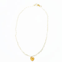 Gold Heart Chain with Tiny Heart