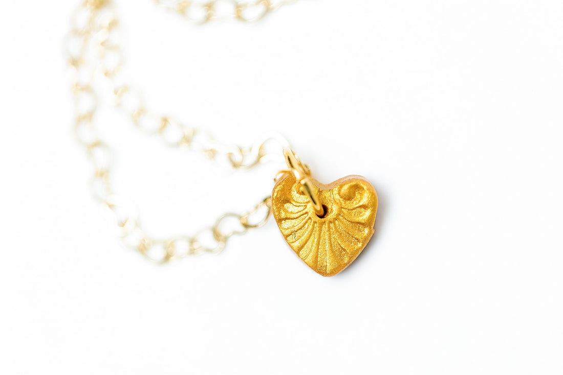 Gold Heart Chain with Tiny Heart