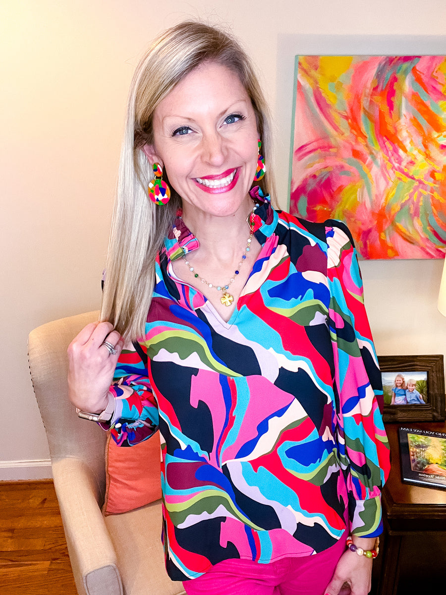 Multicolored and Gold Chain with Julia Cross