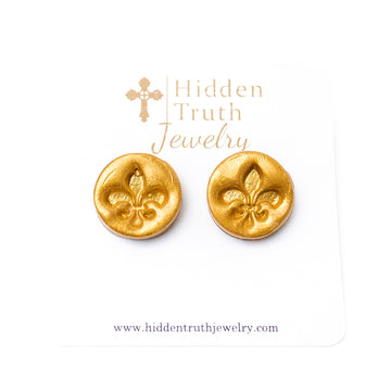 Fleur de Lis Studs