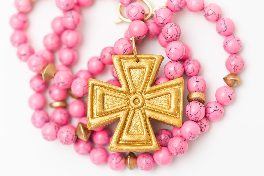 Bright Pink Jade Double with Anna Cross