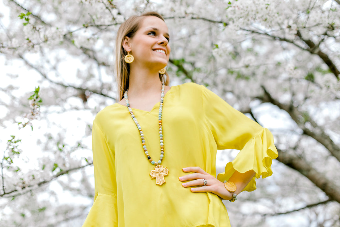 Amazonite with Leah Cross Necklace