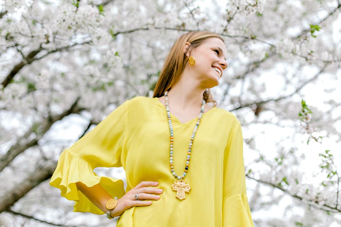 Amazonite with Leah Cross Necklace