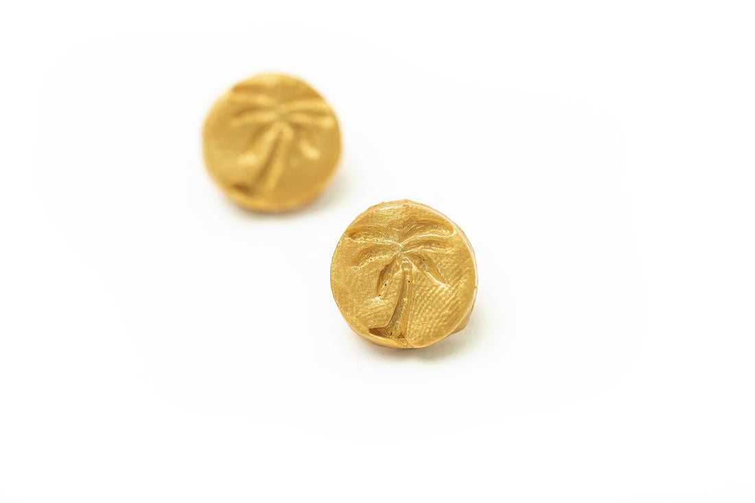 Palmetto Tree Stud Earrings