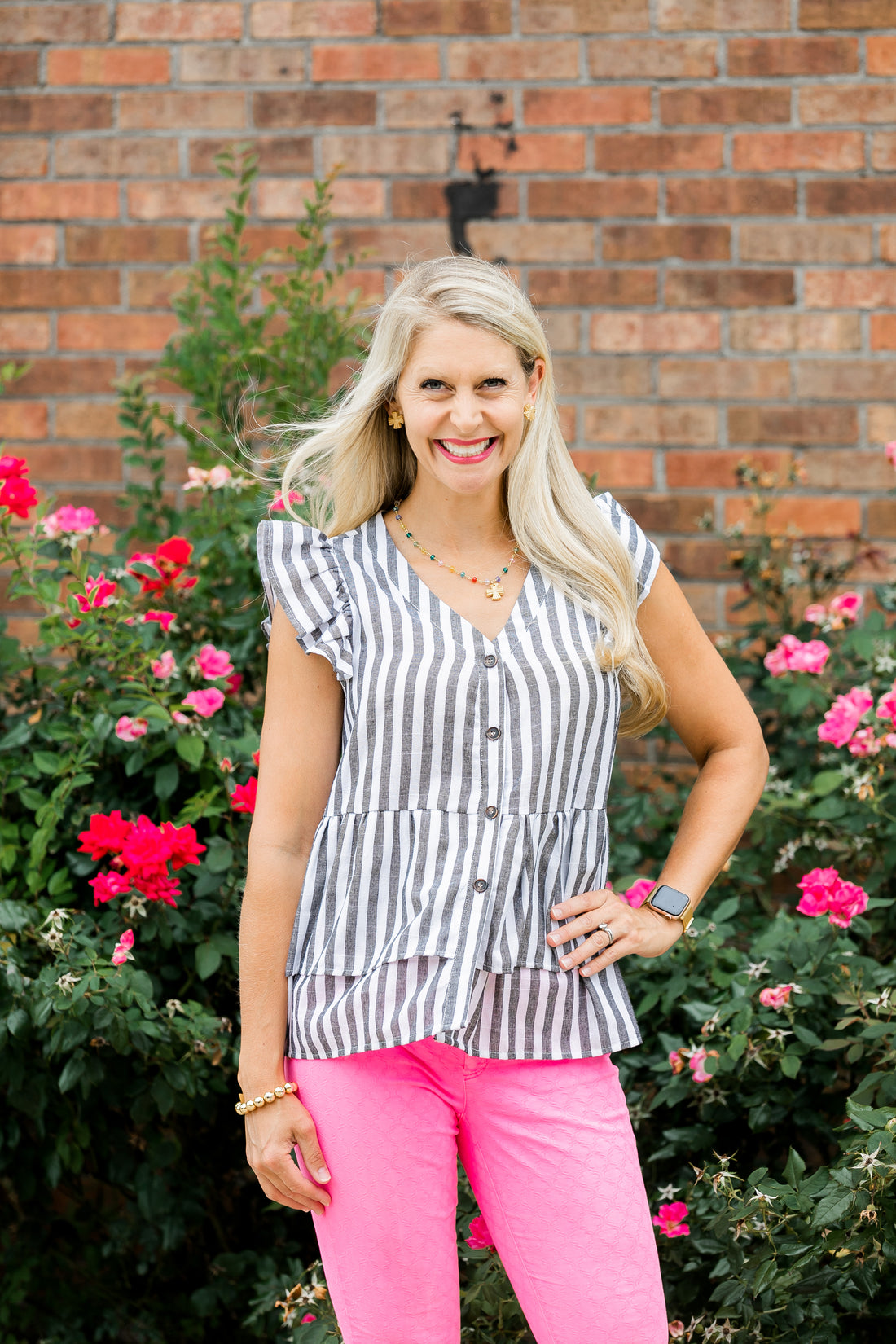 Multicolored and Gold Chain with Julia Cross