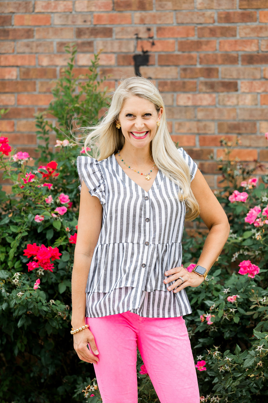 Multicolored and Gold Chain with Julia Cross