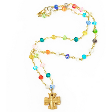 Multicolored and Gold Chain with Julia Cross