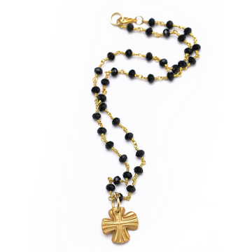Black Onyx Chain with Julia Cross