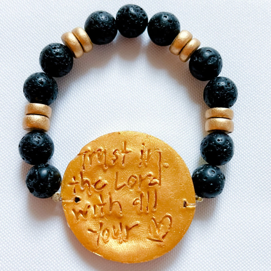 Black Lava with Terrier Bracelet