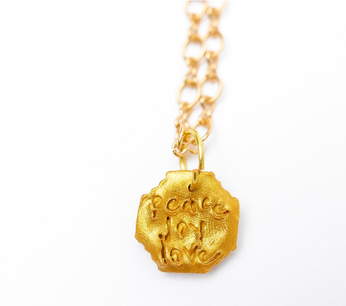 Gold Plated Figure 8 Chain with Tiny Jerusalem